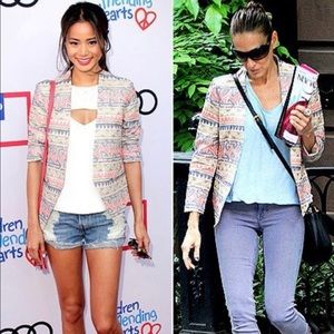 Parker Emmy Embroidered Tribal Print Blazer Jacket